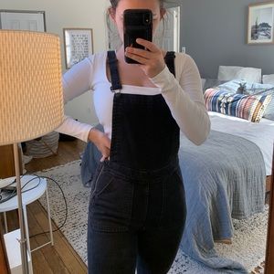 Madewell Skinny Black Overalls